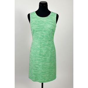 Milly | “Coco” Sleeveless Sheath Dress in Green Abstract Brushed Print | Size 0